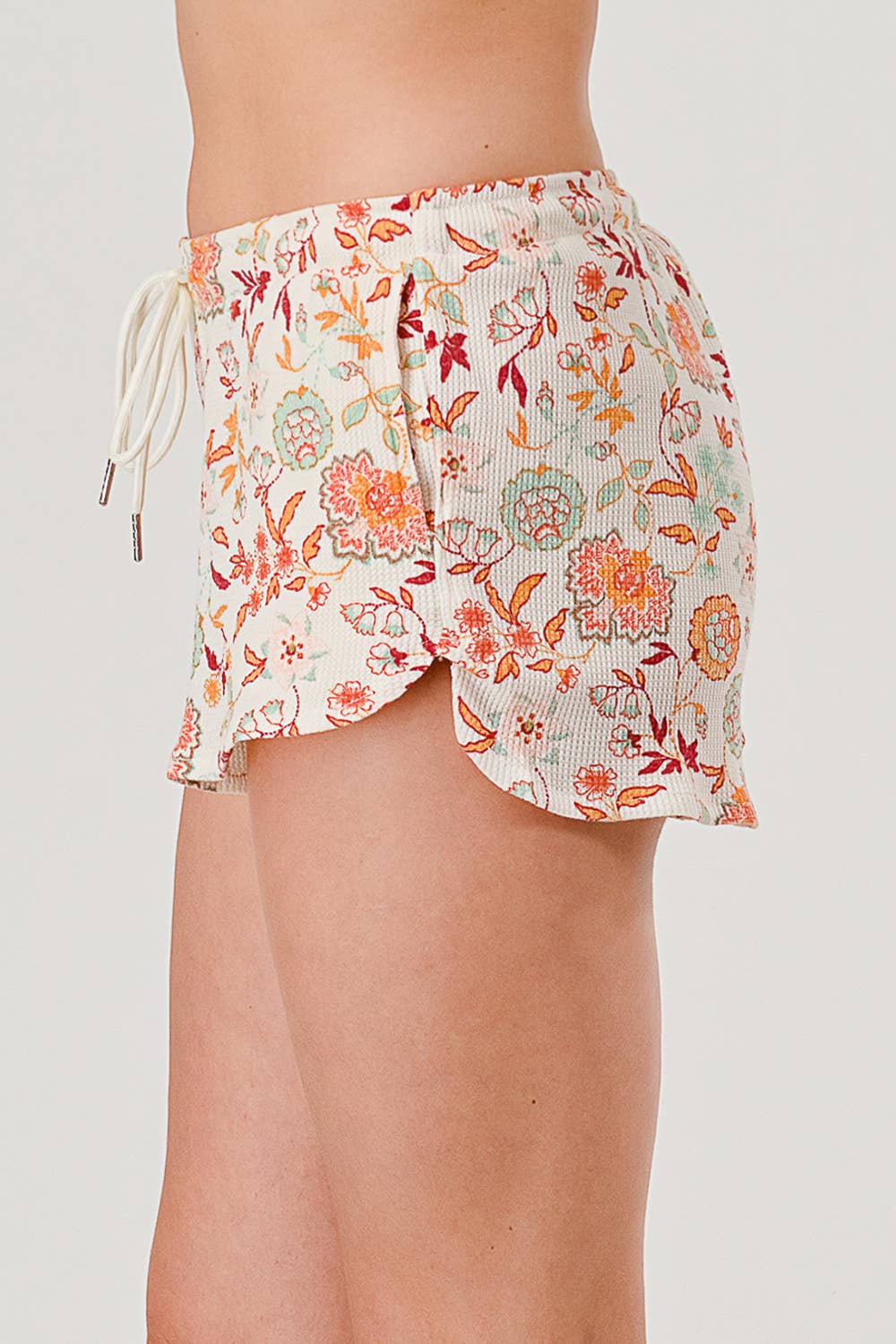 Textured Printed Shorts