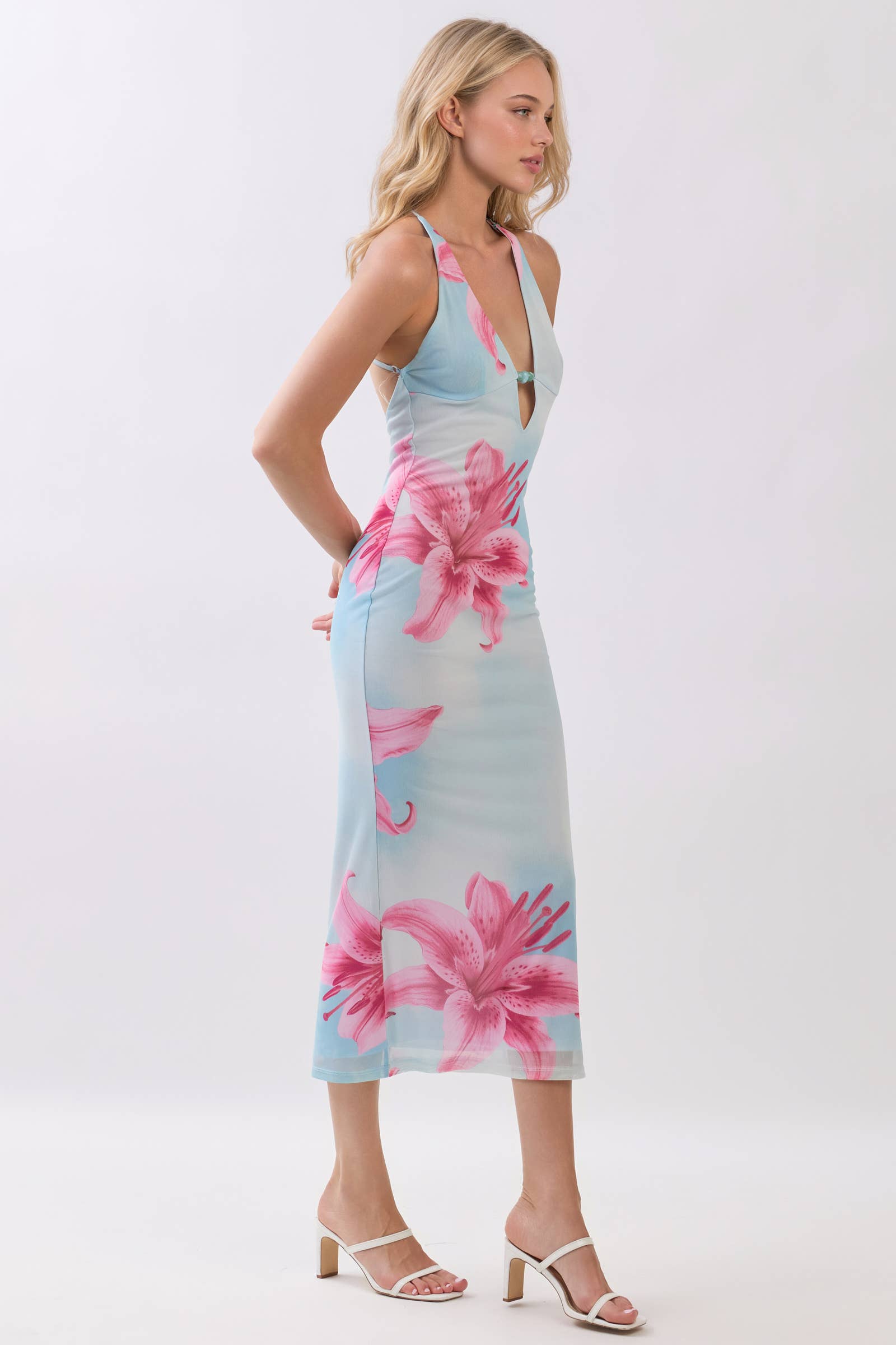 Flower Print Midi Dress