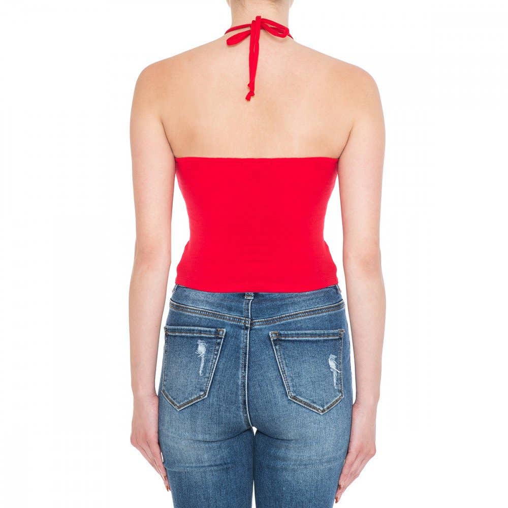 Ruched O-Ring Halter