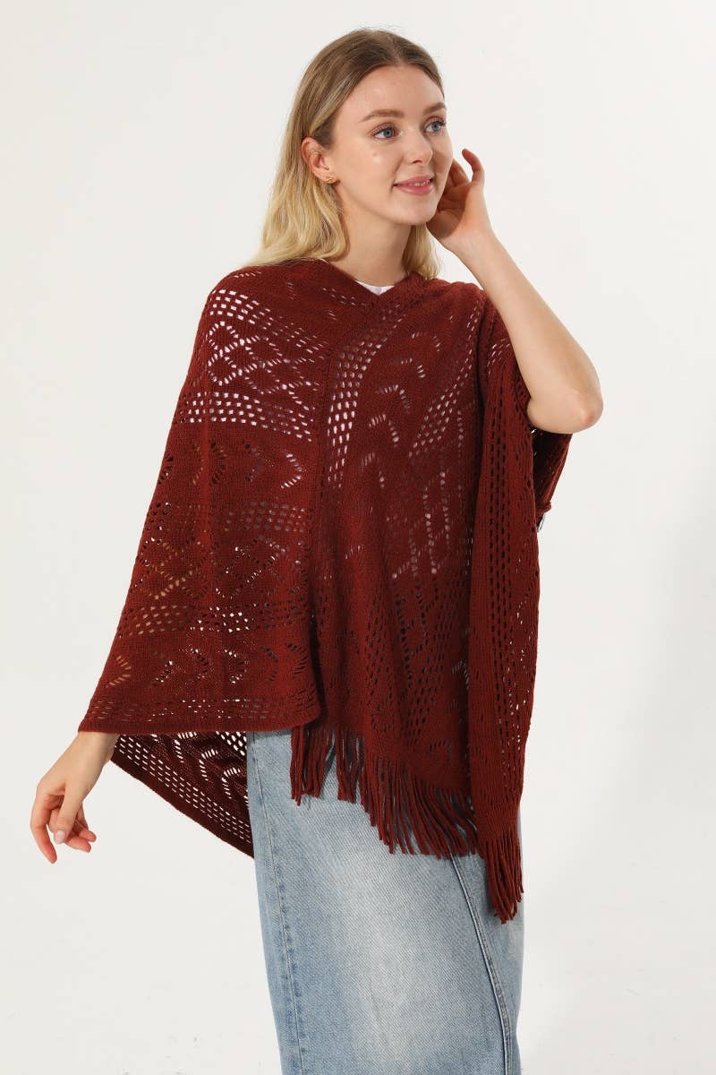 Triangle Knit Poncho