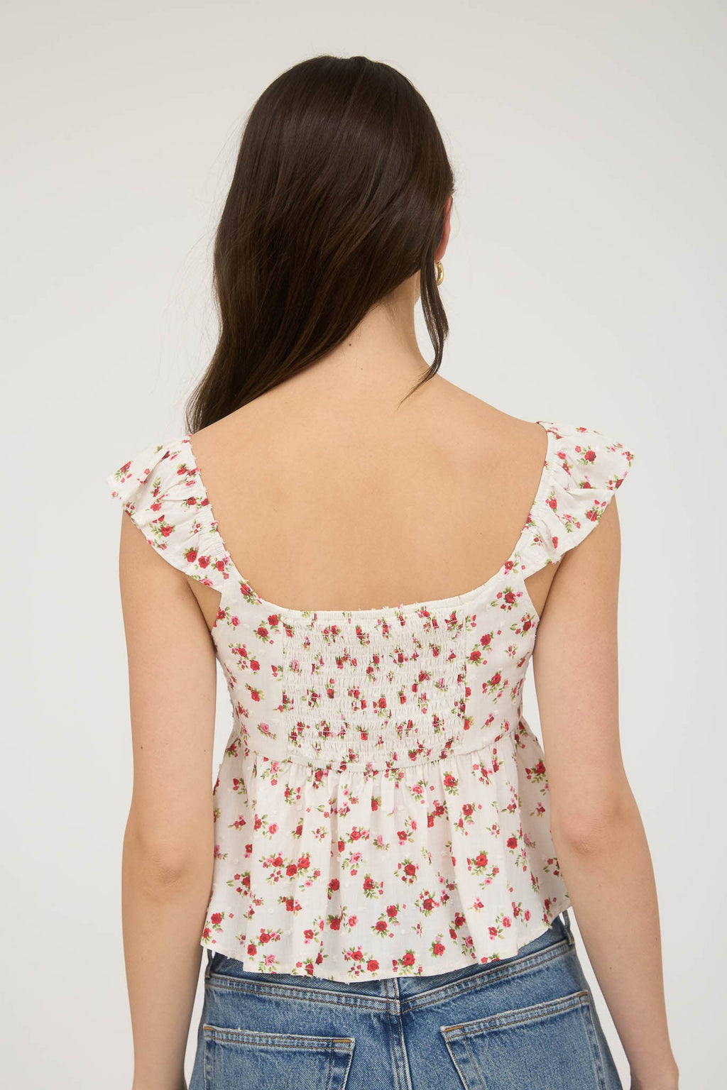 Tie Front Flounce Tank