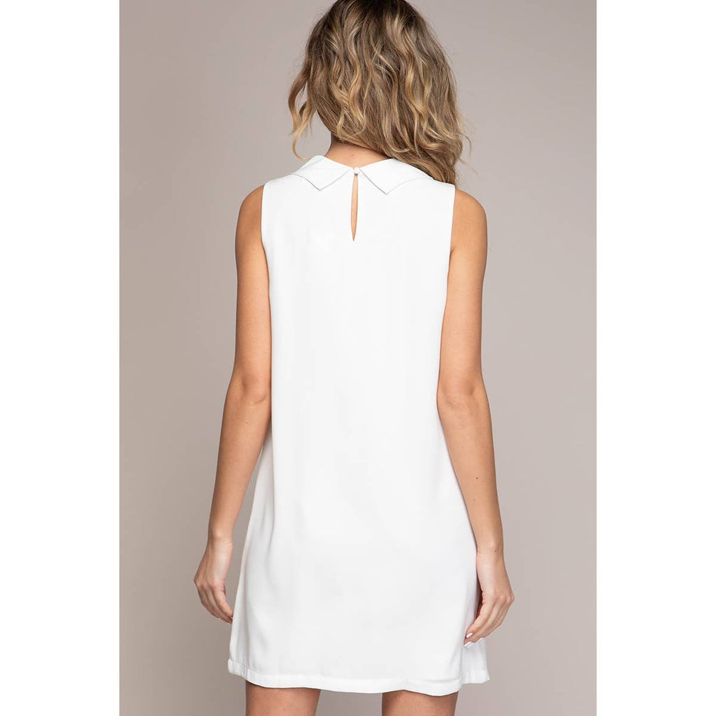 Rollover Neck Shift Dress