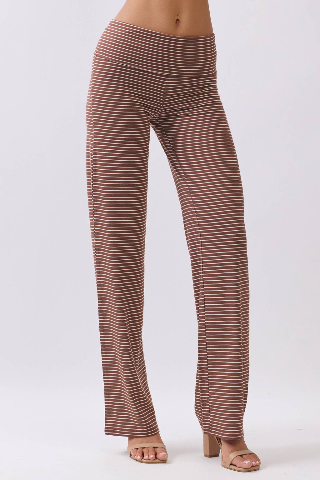 Stripe Fold Over Pants