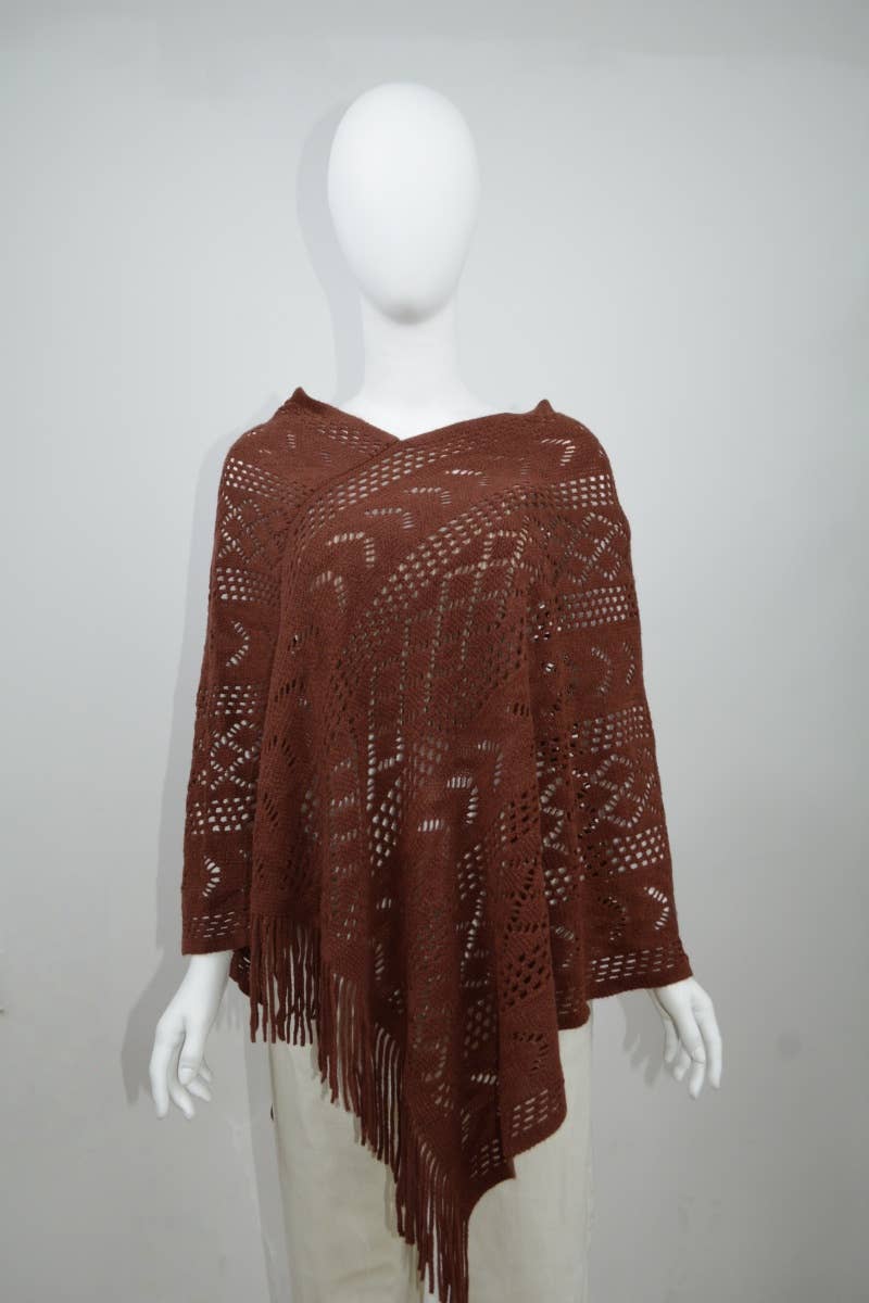 Triangle Knit Poncho