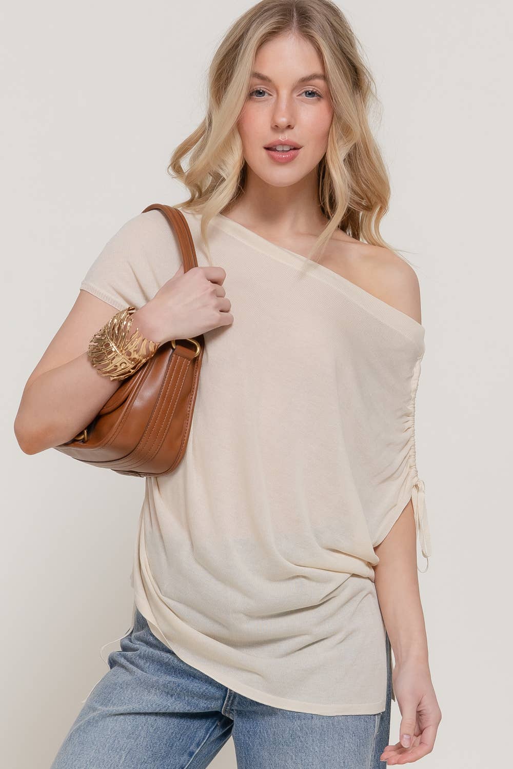 Off the Shoulder Knit Top