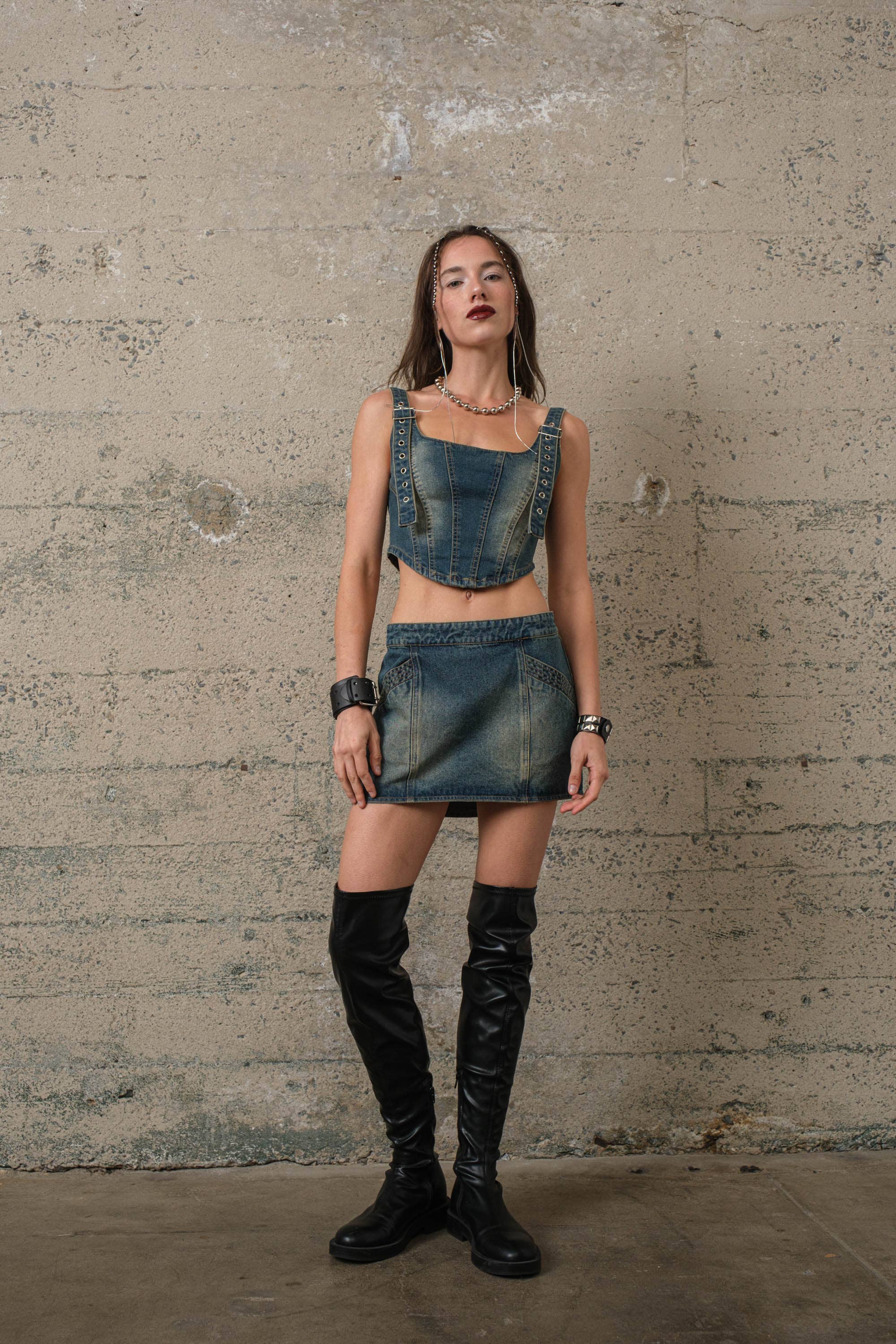 Denim Mini Skirt