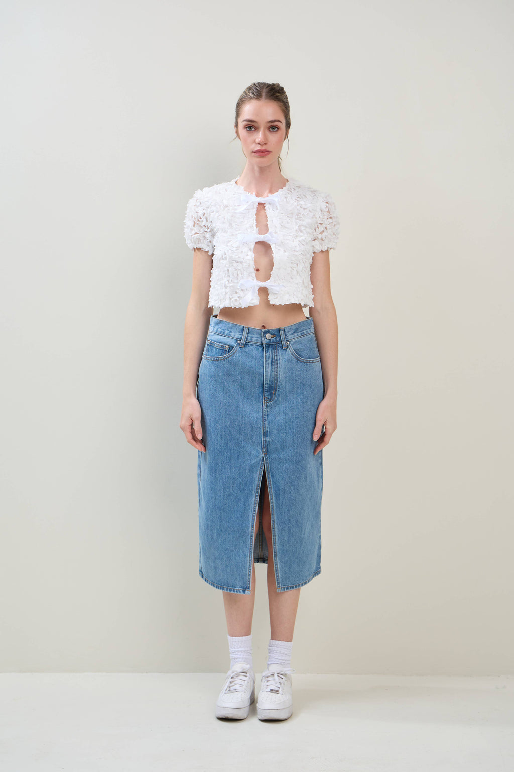 Denim Midi Skirt