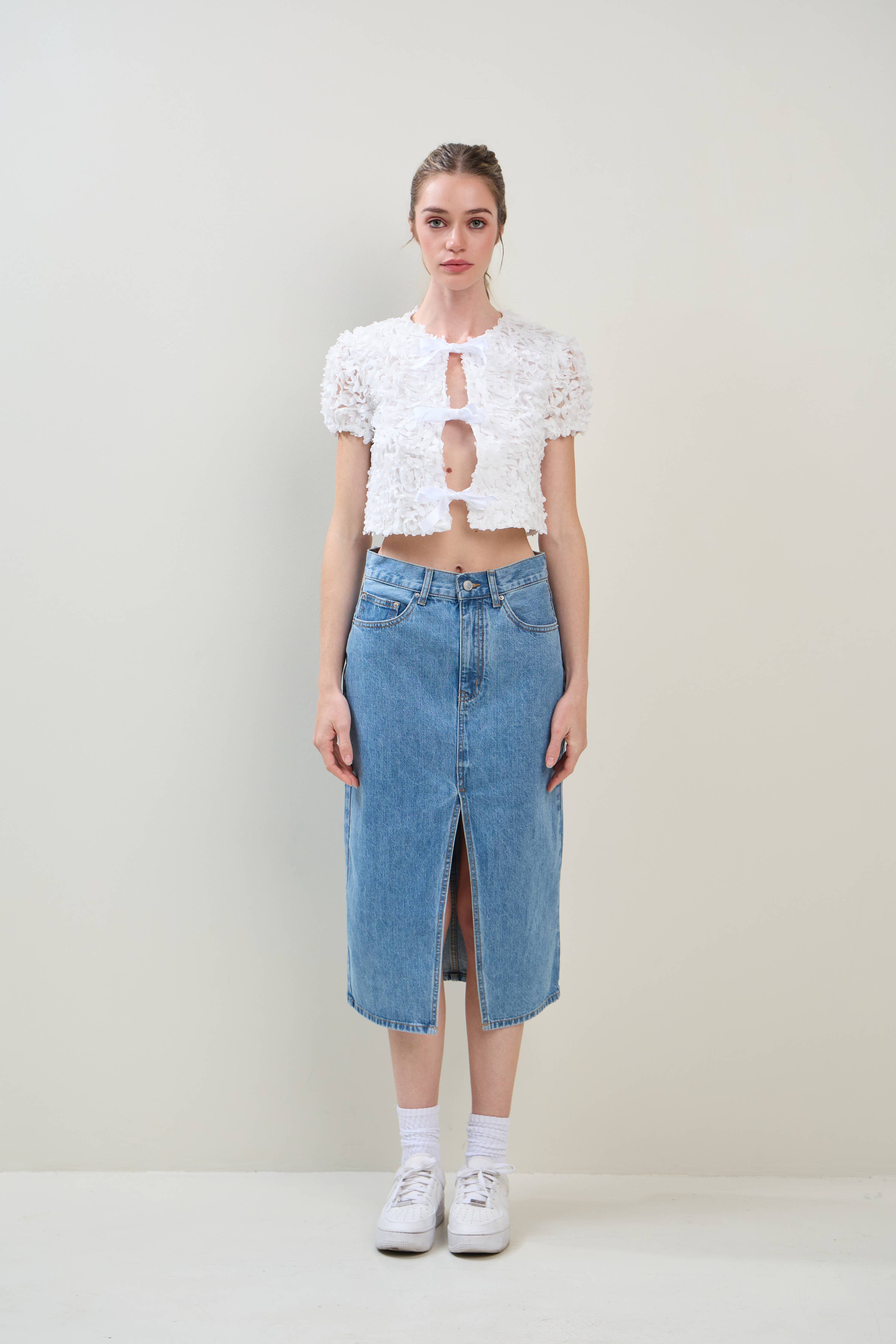 Denim Midi Skirt