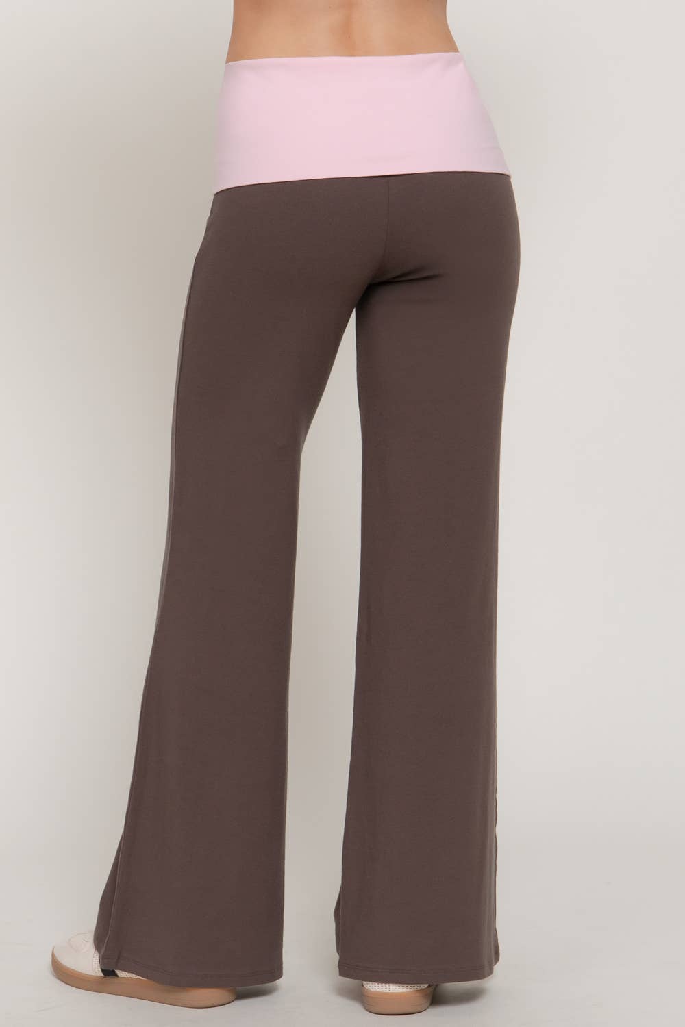 Contrast Folded Waist Pant