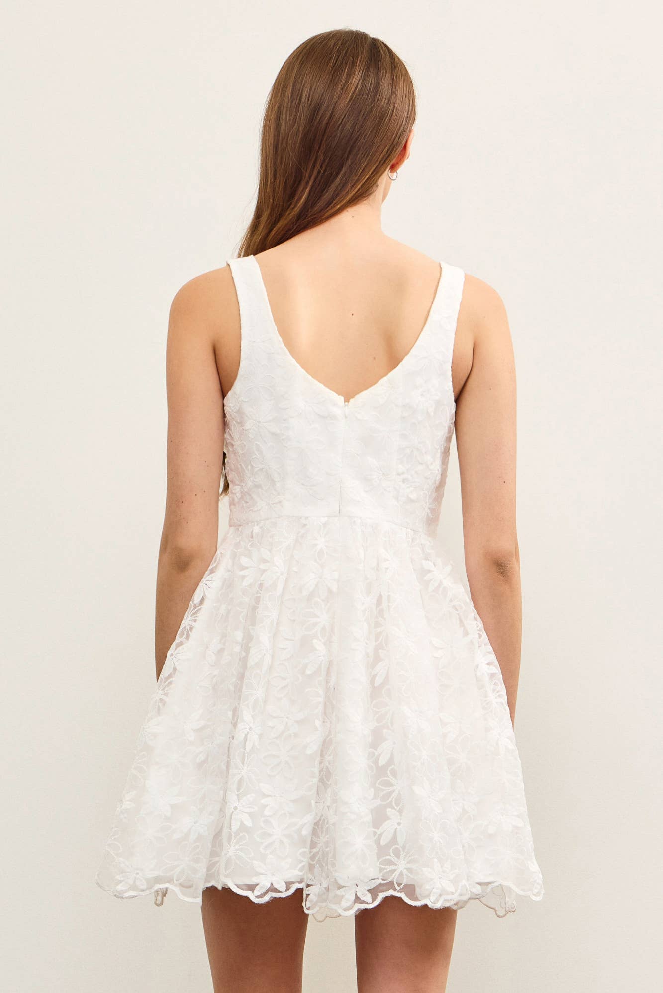 Square Neck Floral Dress