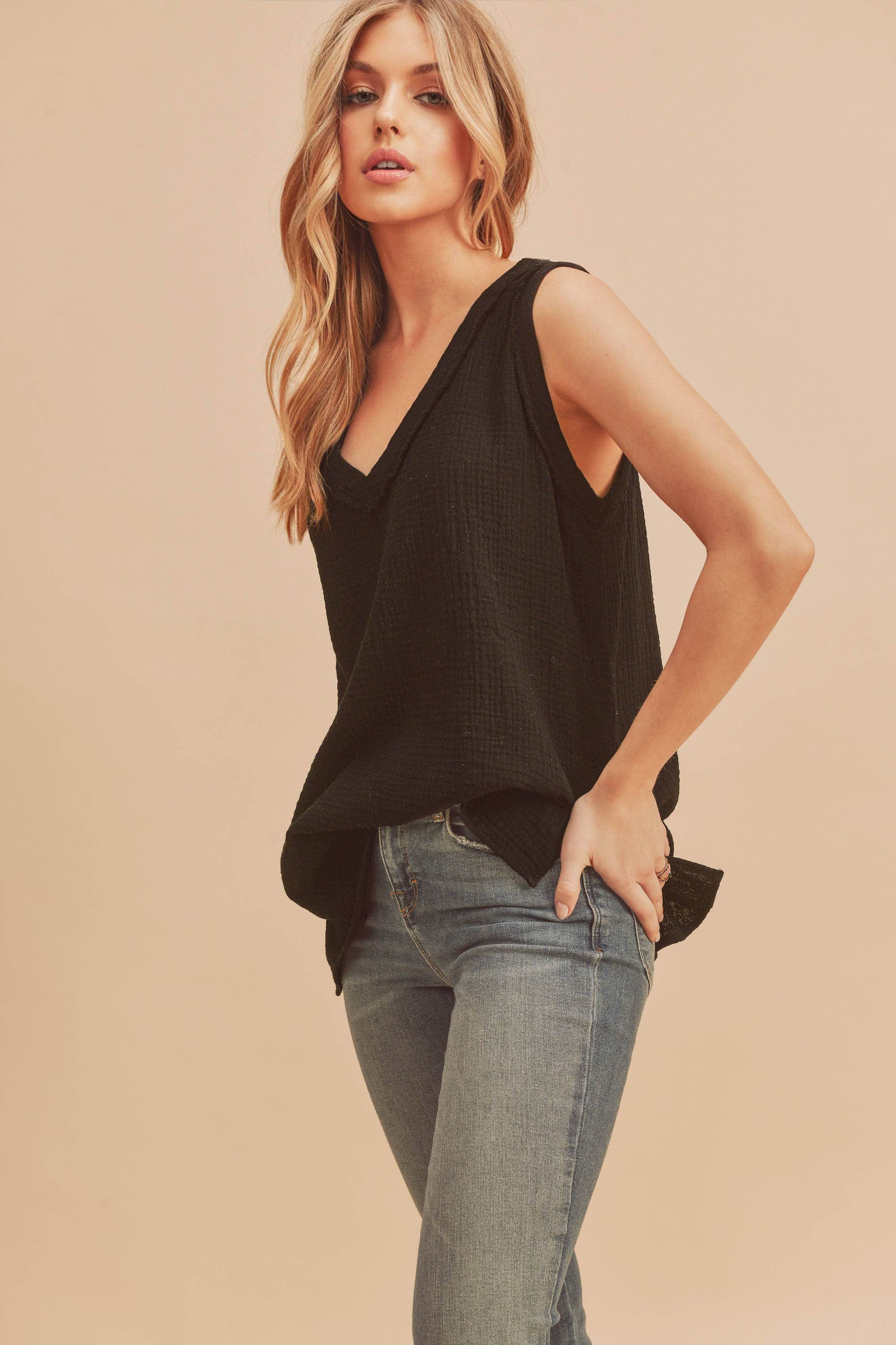 Cotton Gauze Tank Top