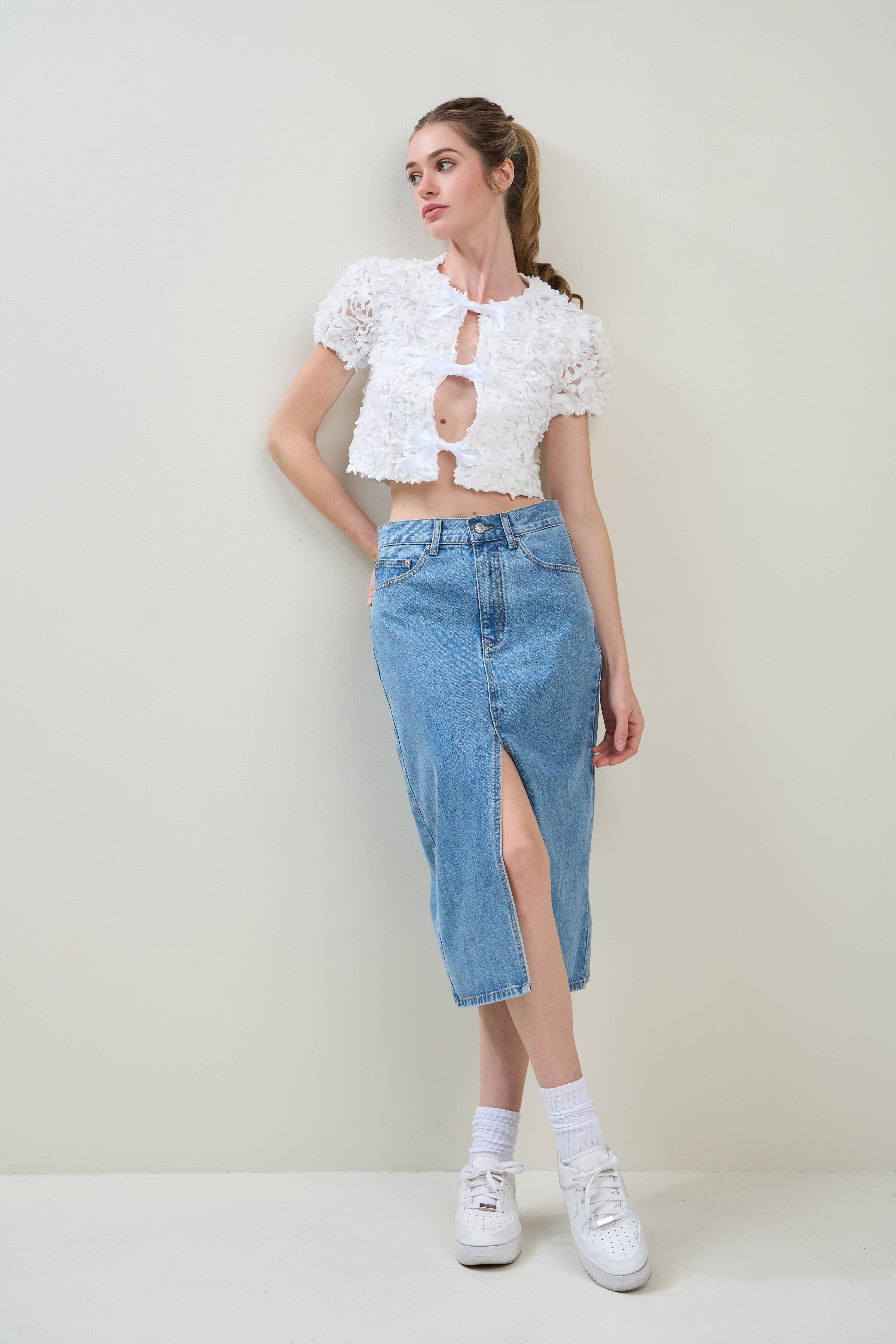 Denim Midi Skirt