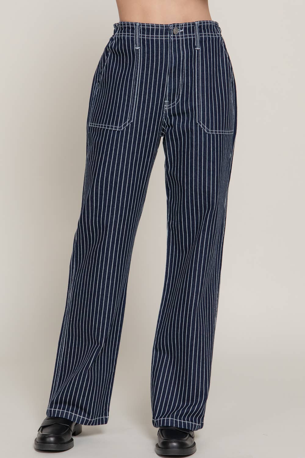 Stripe Denim Pants