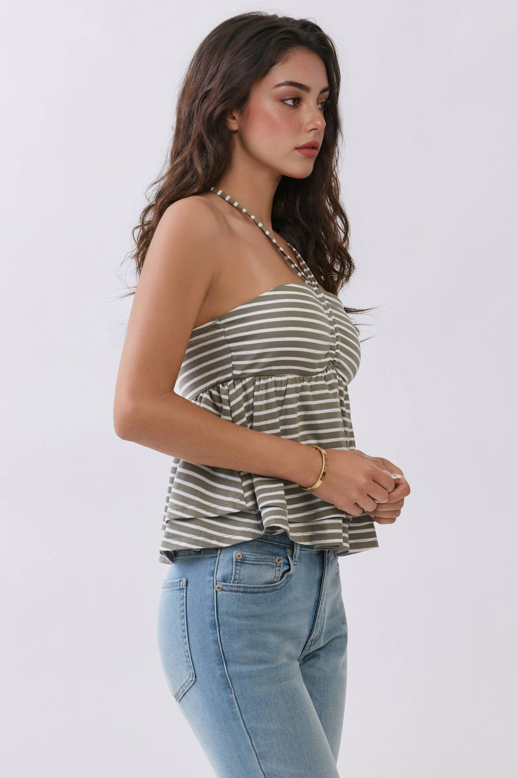 Double Layer Halter Top