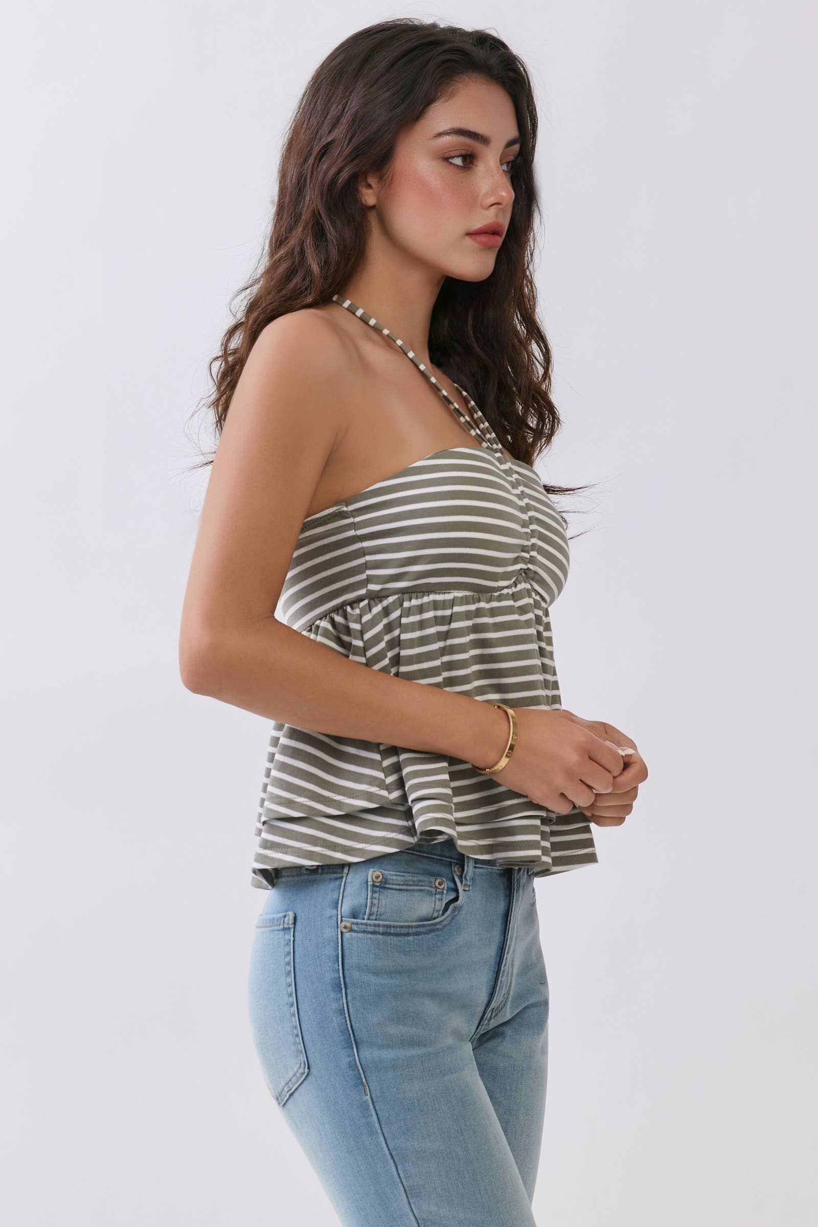 Double Layer Halter Top