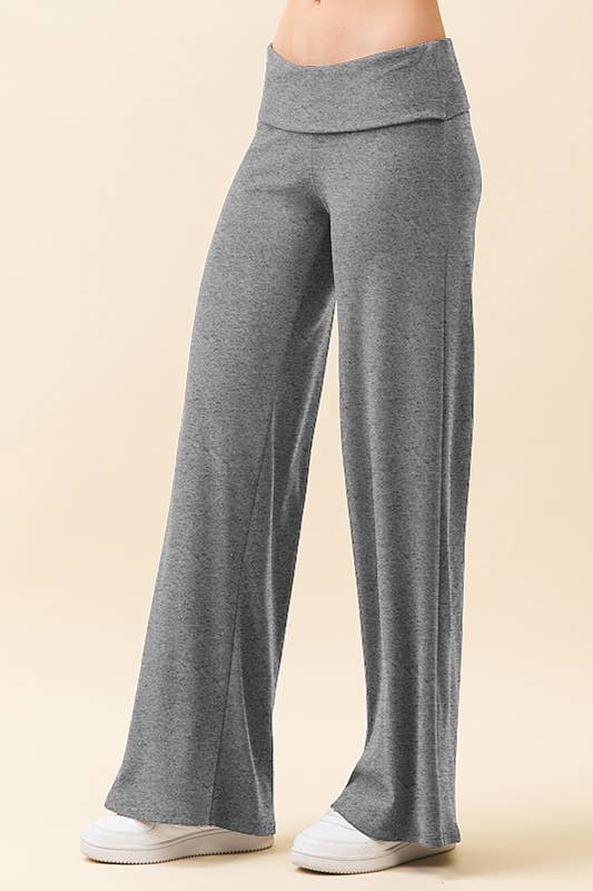 Fold Over Wide Leg Soft Pant