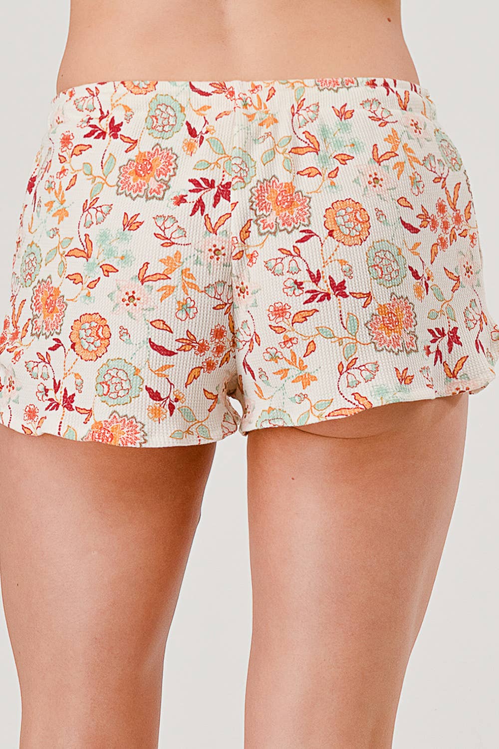 Textured Printed Shorts