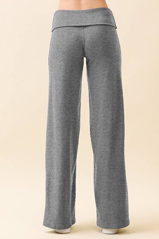 Fold Over Wide Leg Soft Pant