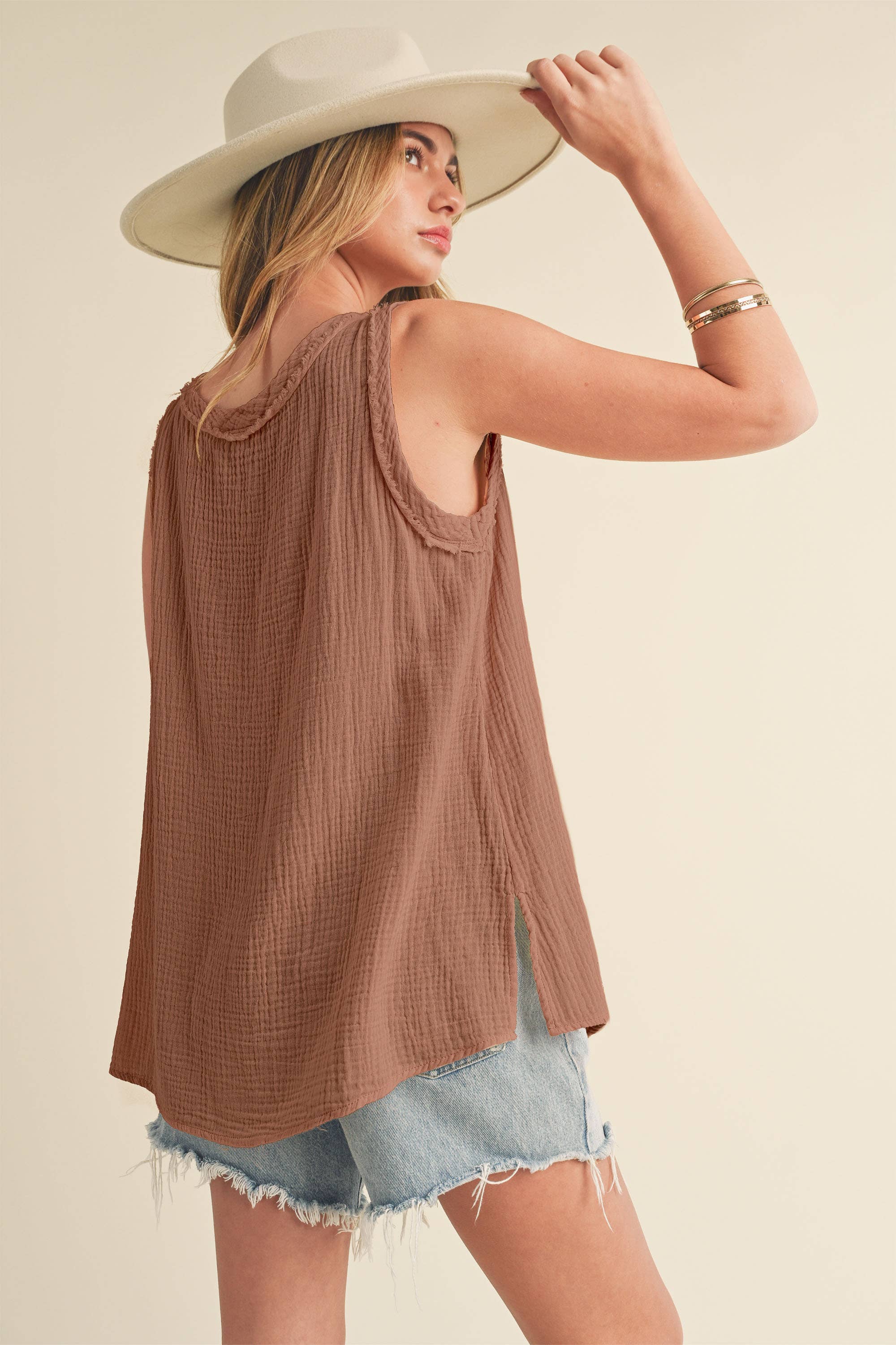 Cotton Gauze Tank Top