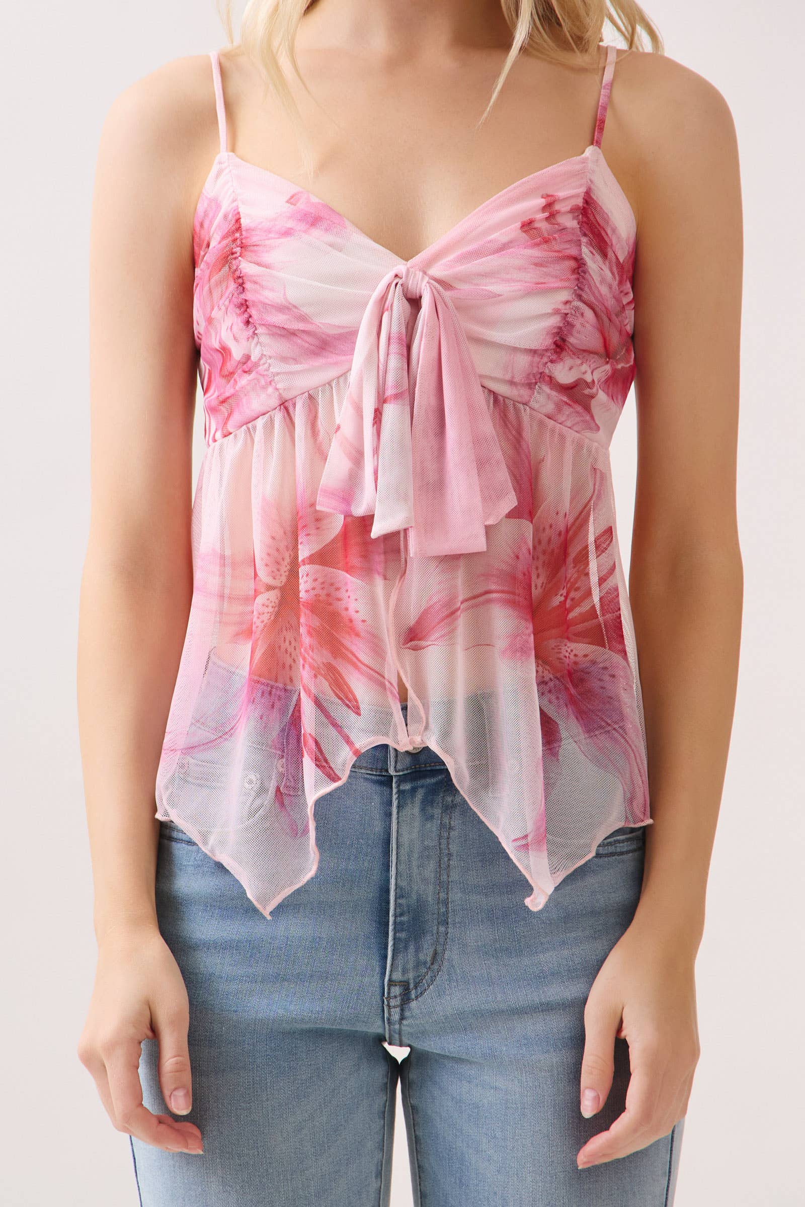 Mesh Twist Front Tank