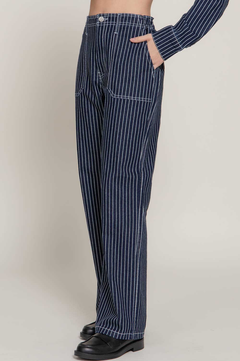 Stripe Denim Pants