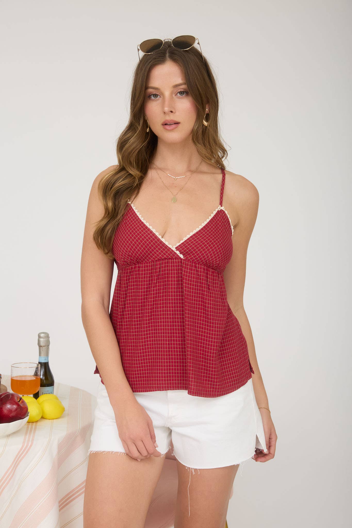 Plaid Babydoll Tank
