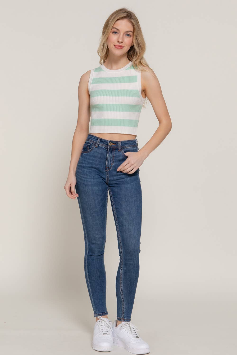 Stripe Sweater Tank