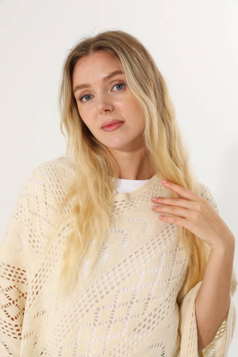 Triangle Knit Poncho