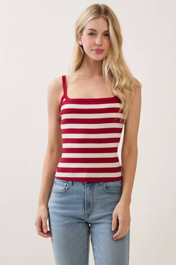 Stripe Square Neck Tank