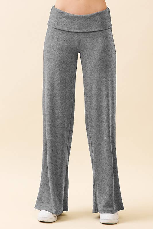 Fold Over Wide Leg Soft Pant
