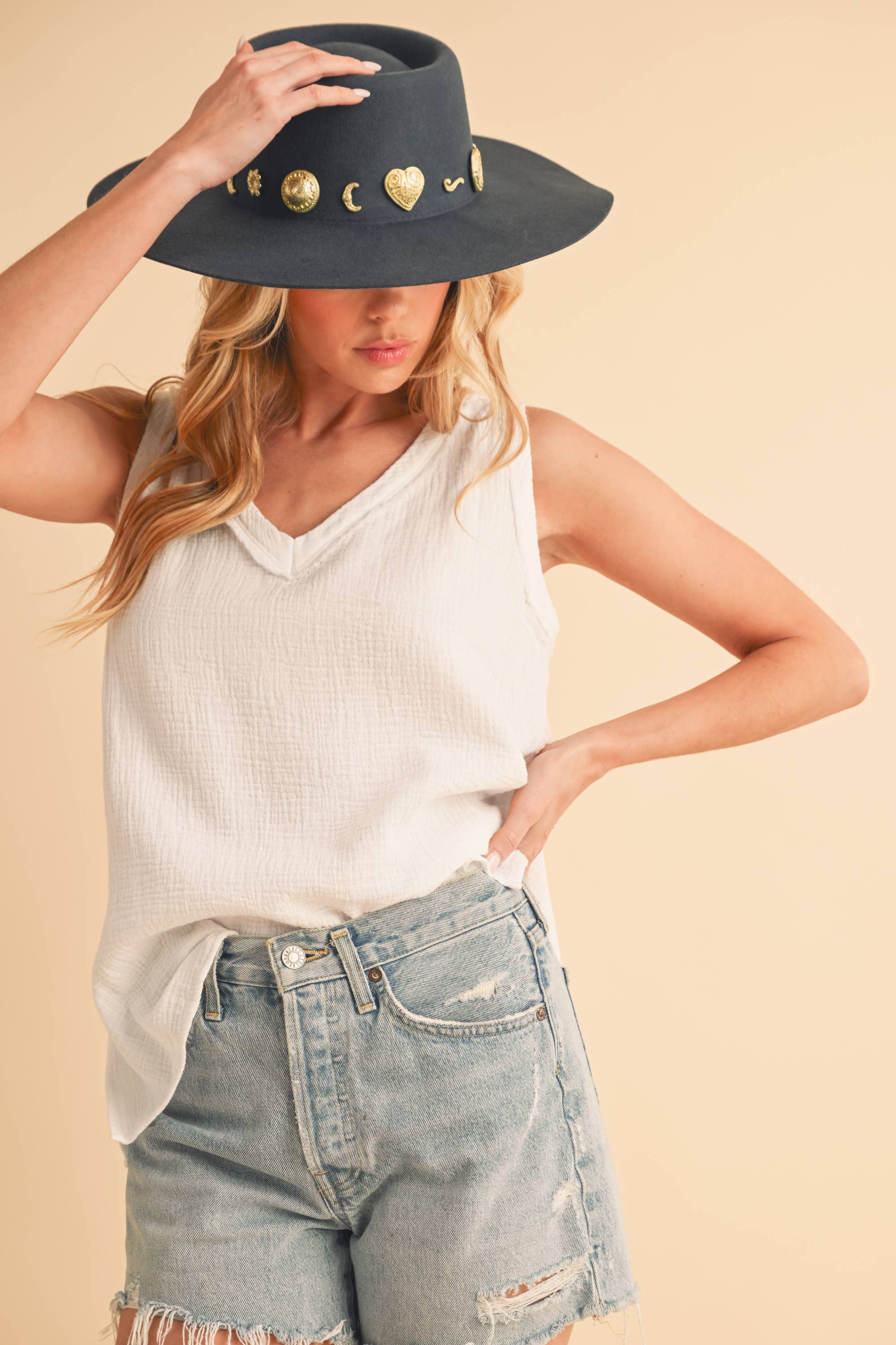 Cotton Gauze Tank Top