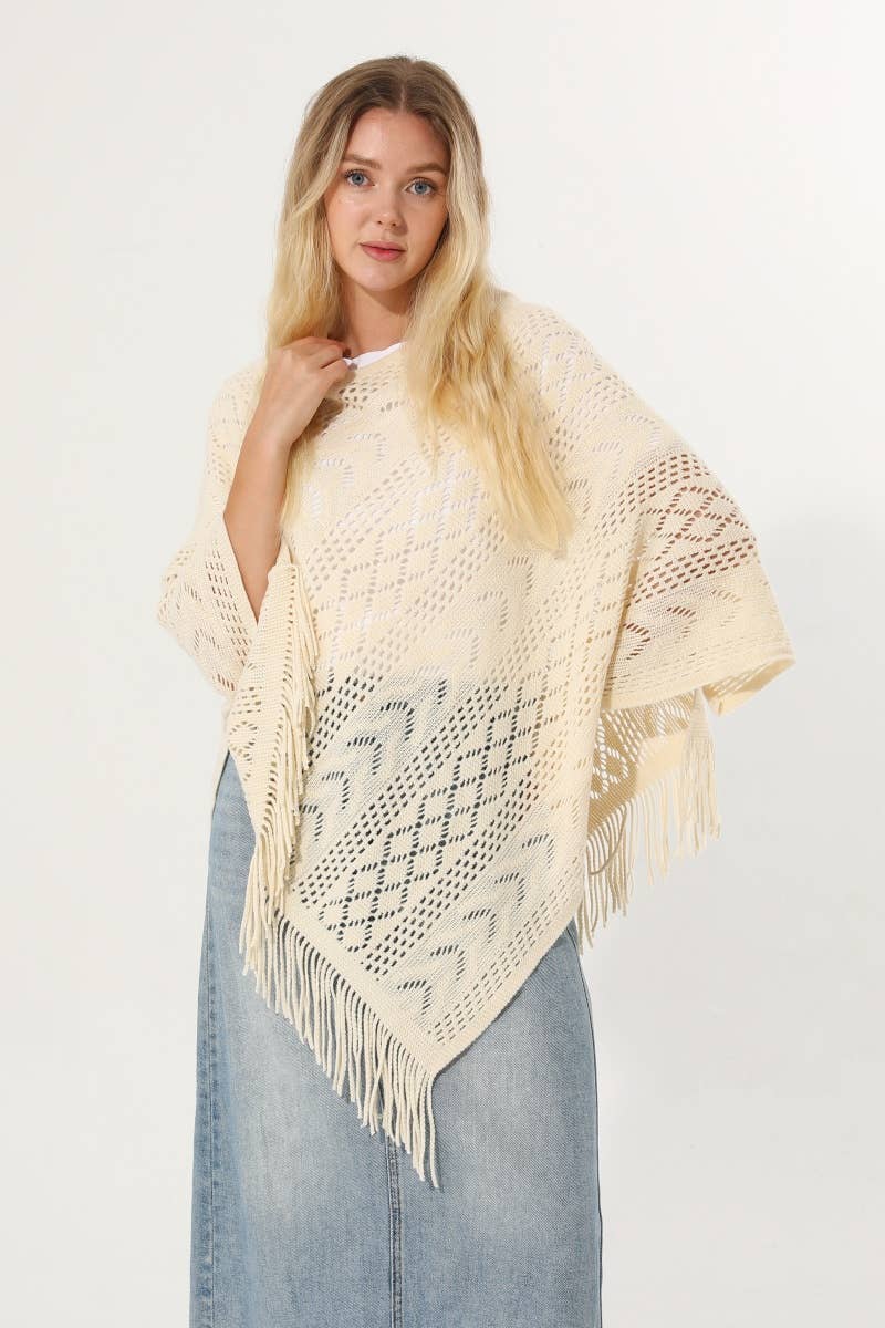Triangle Knit Poncho