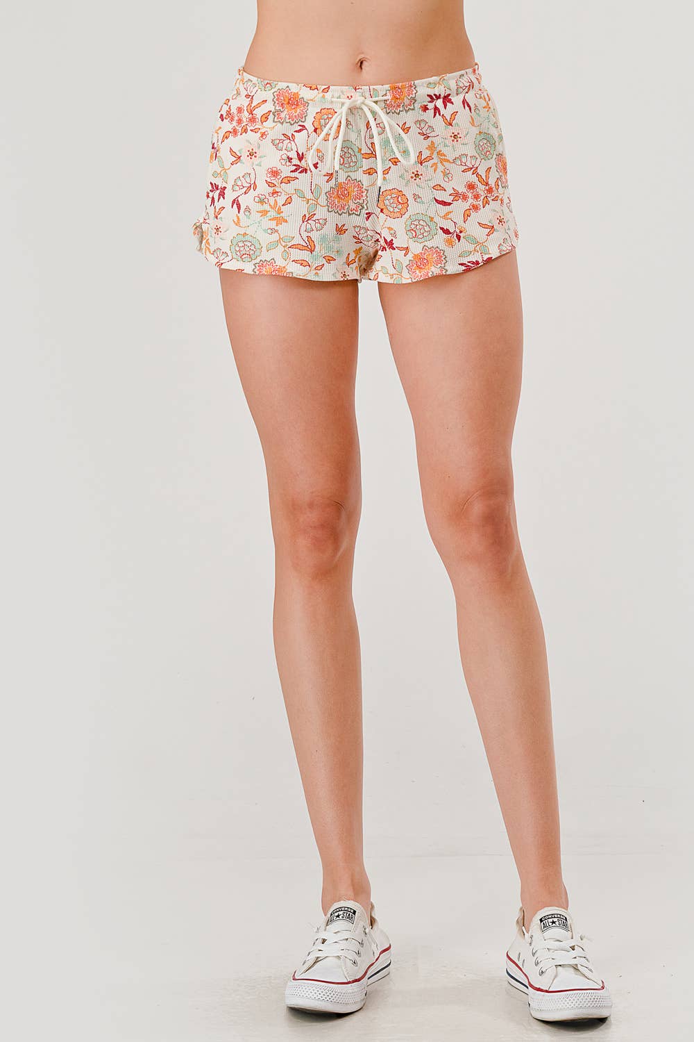 Textured Printed Shorts