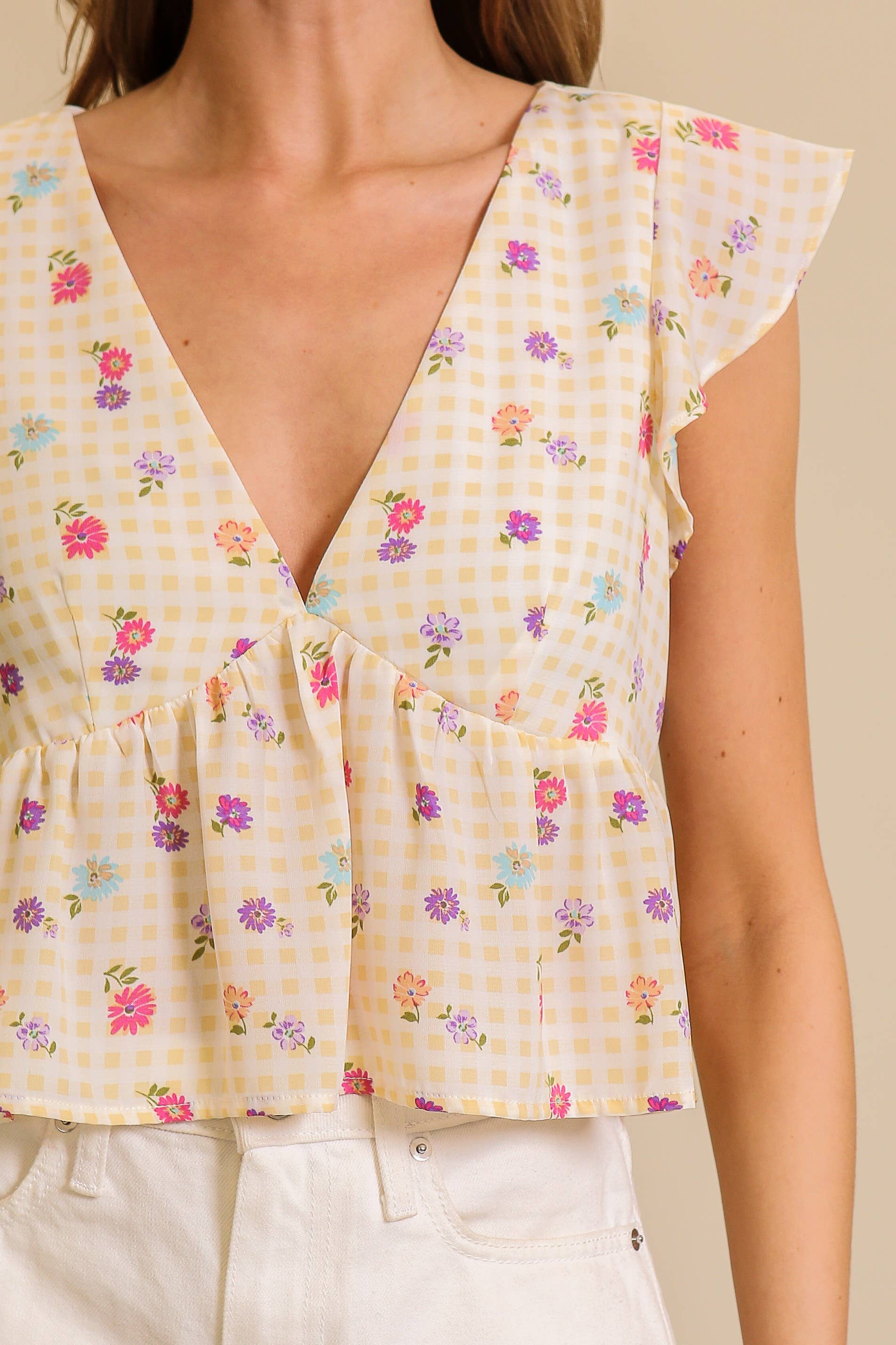 Printed Babydoll Top