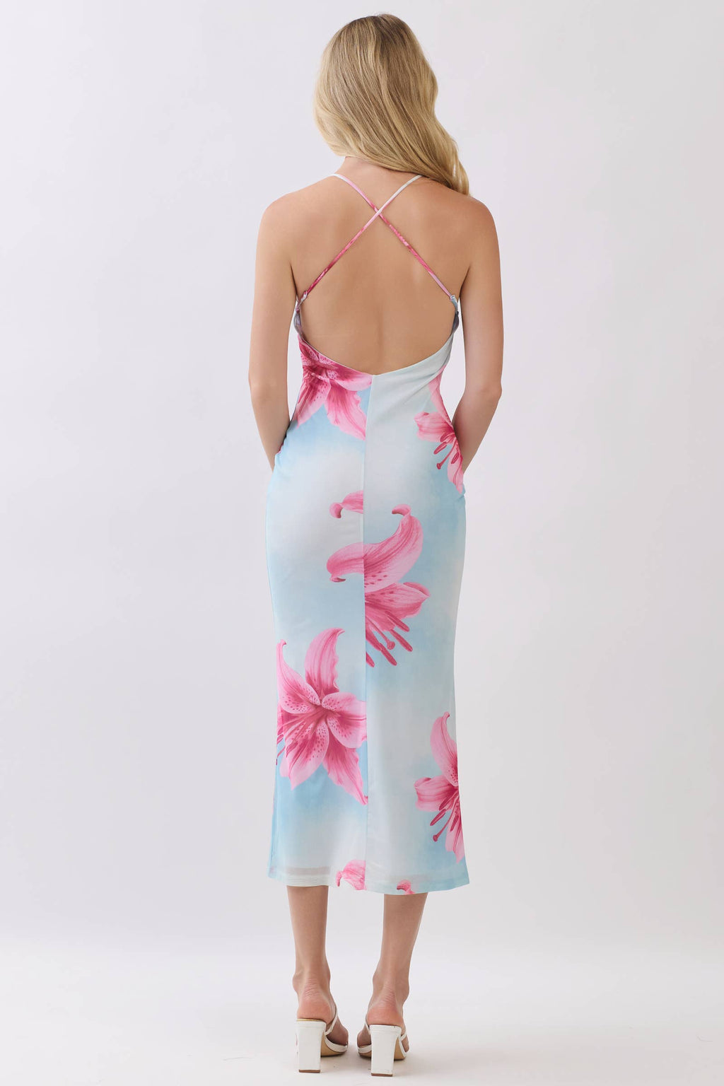 Flower Print Midi Dress