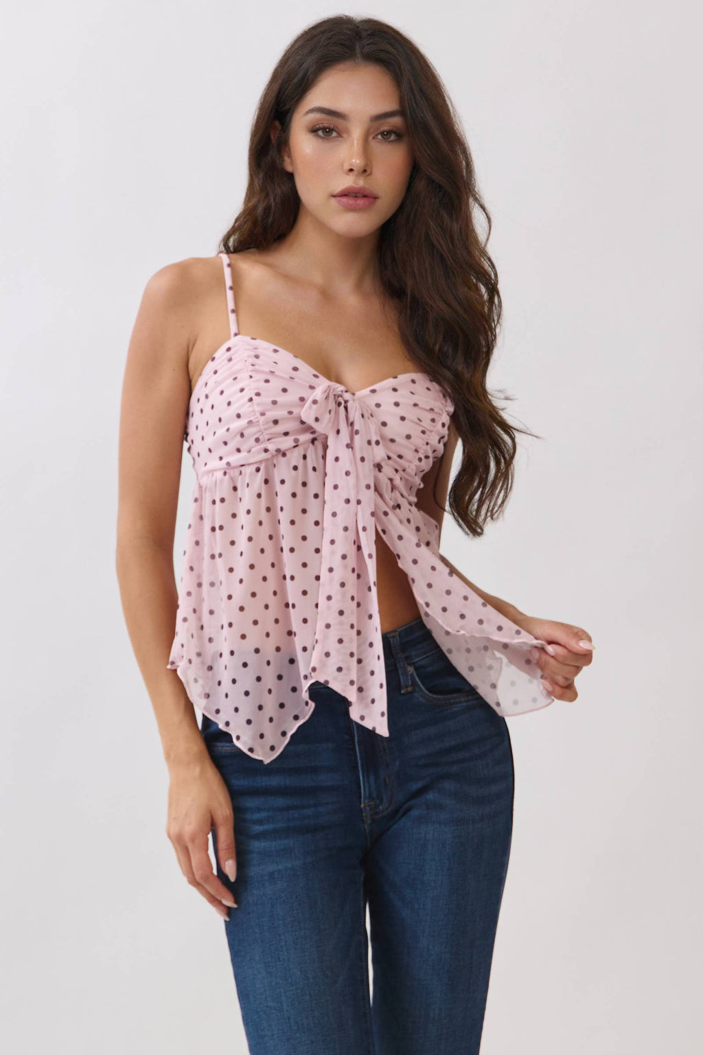Mesh Twist Front Tank