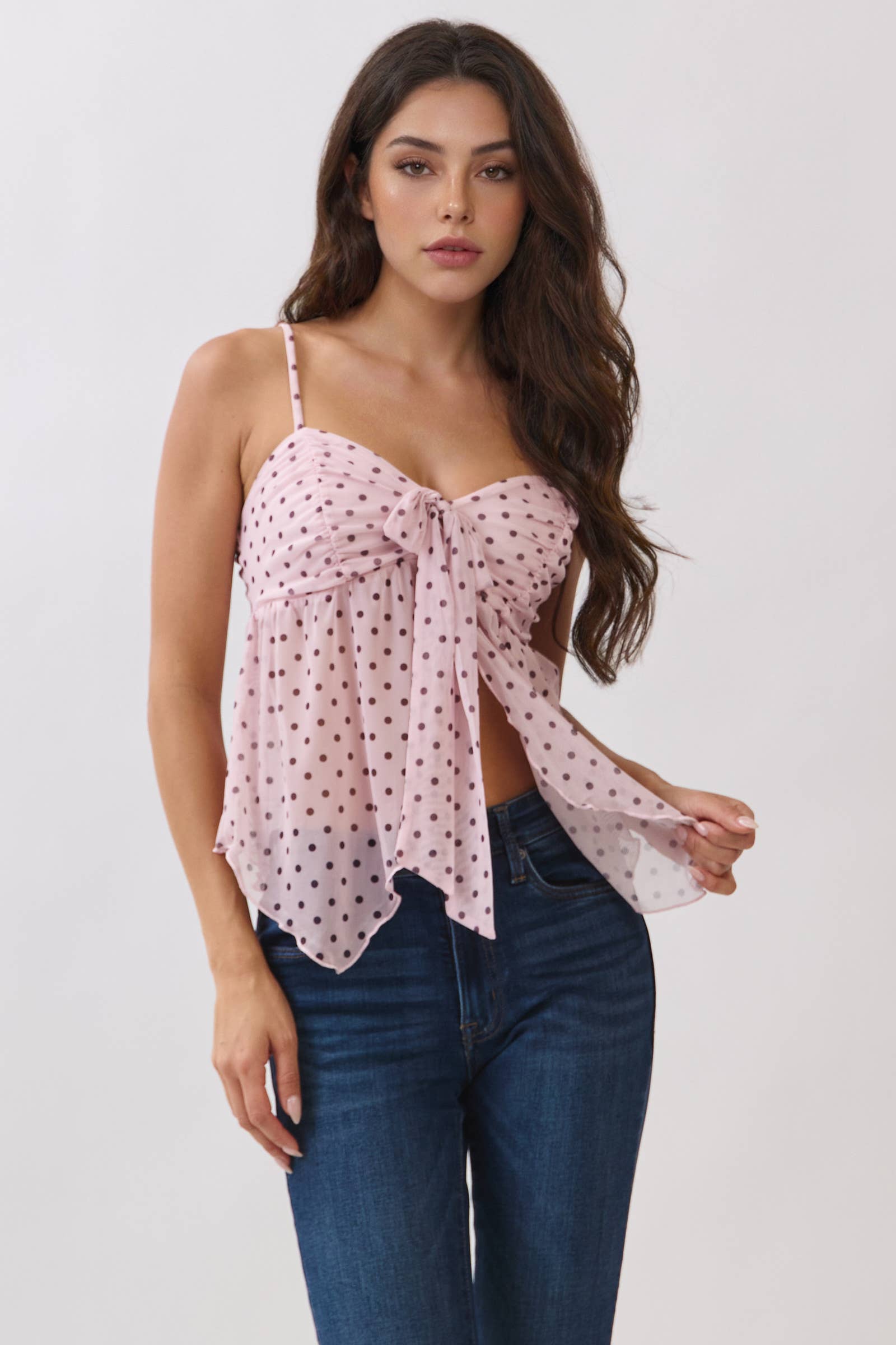 Mesh Twist Front Tank