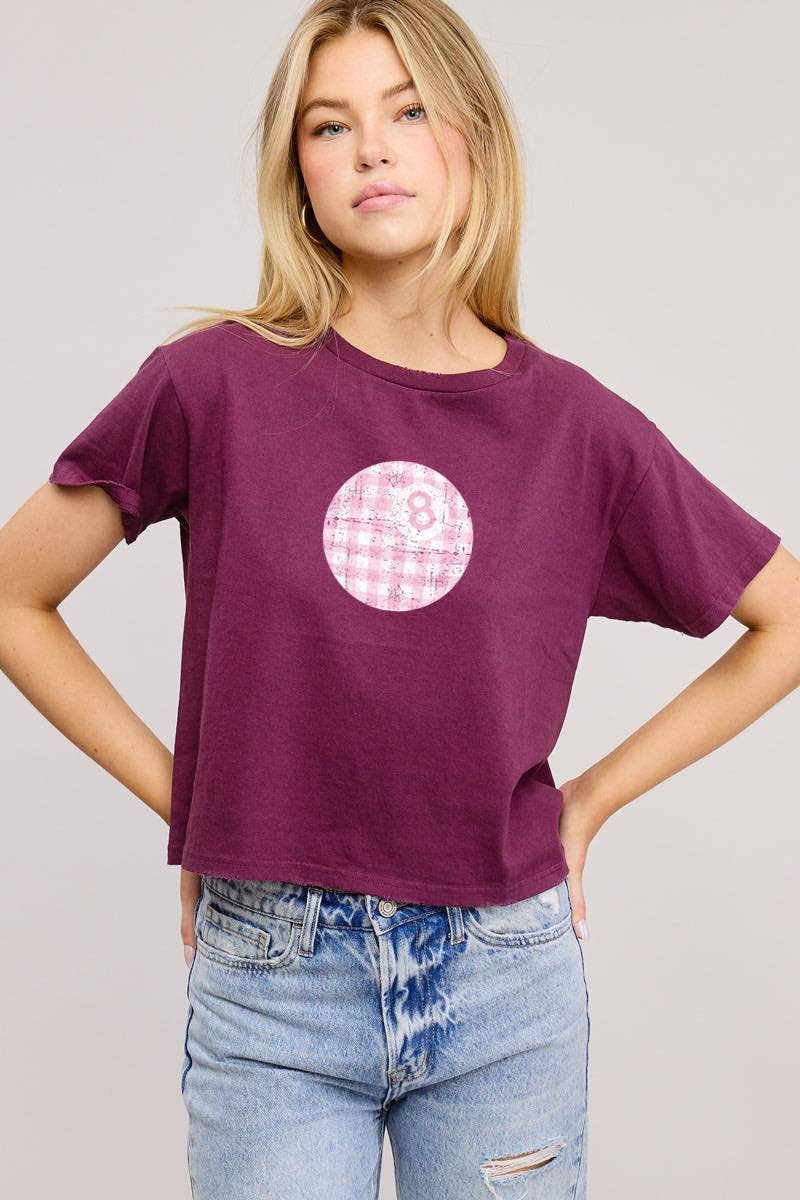 8 Ball Gingham Graphic