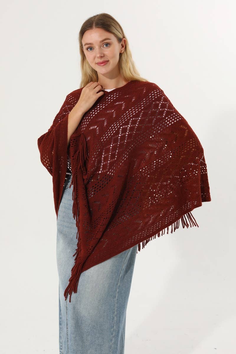Triangle Knit Poncho
