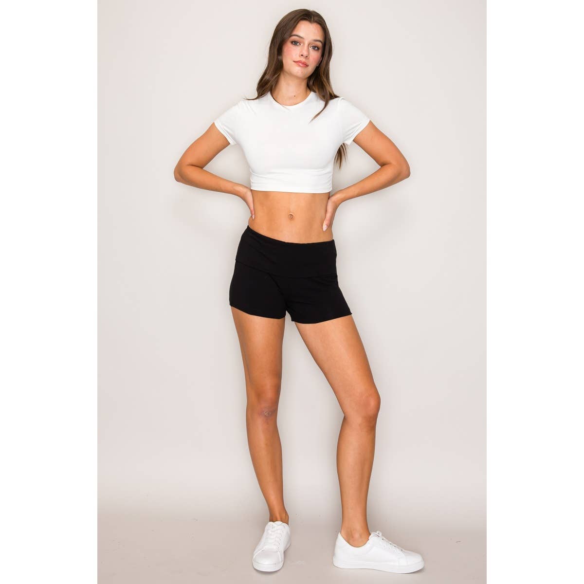Cotton  Fold Over Shorts
