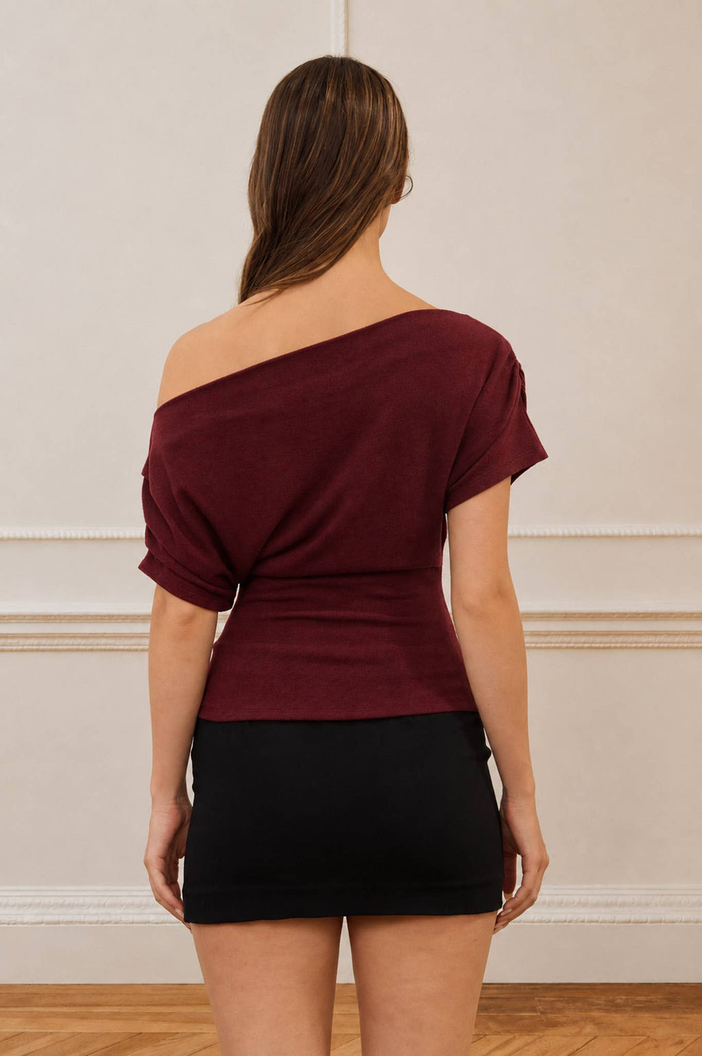 One Shoulder Ruched Top
