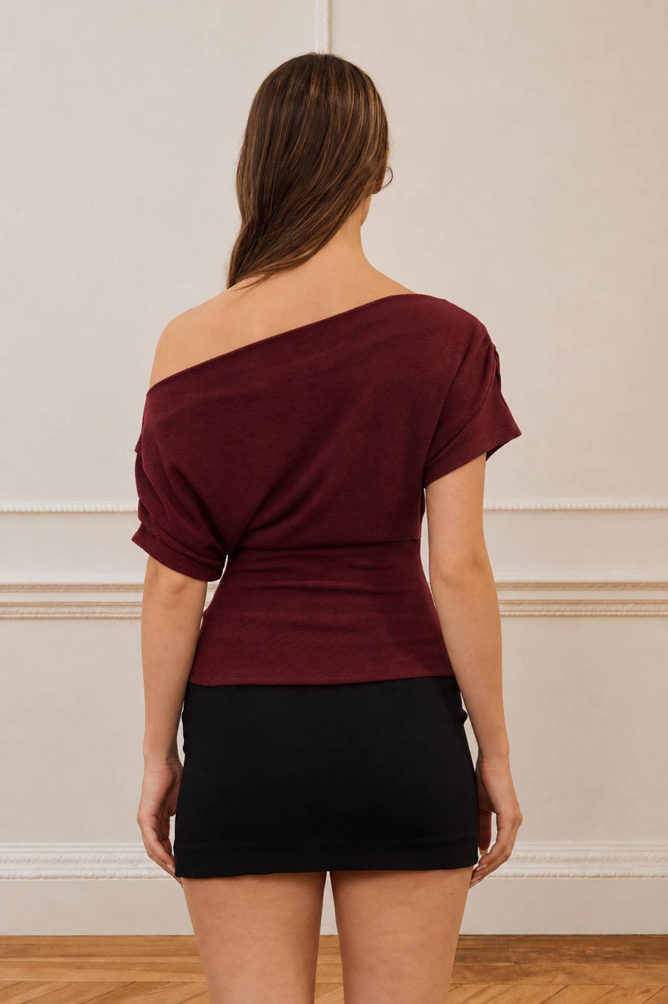 One Shoulder Ruched Top