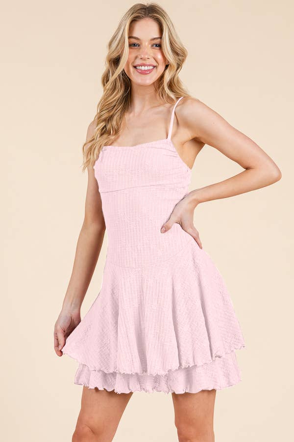 Layered Lace Mini Dress