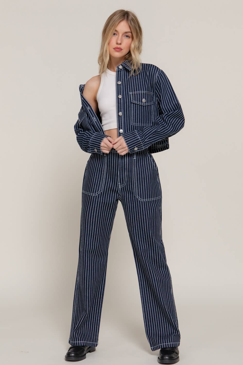 Stripe Denim Pants