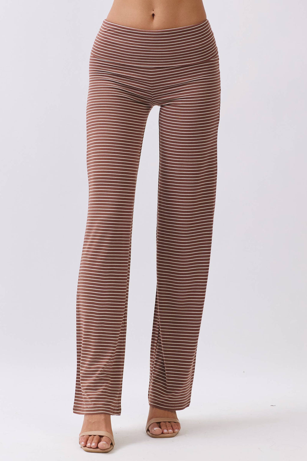 Stripe Fold Over Pants