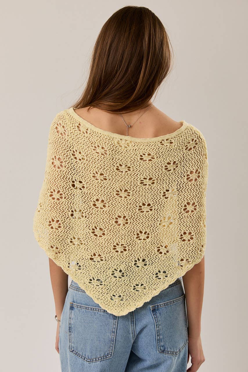 Openwork Knit Poncho