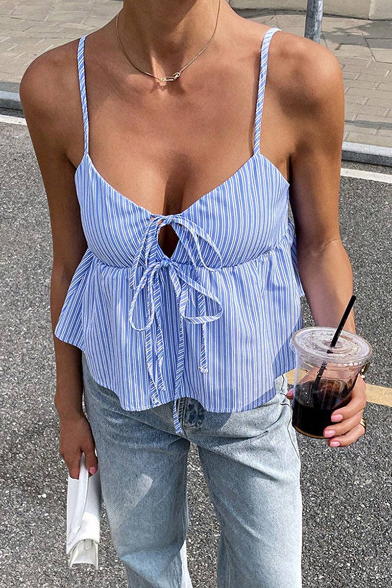 Tie Front Babydoll Tank