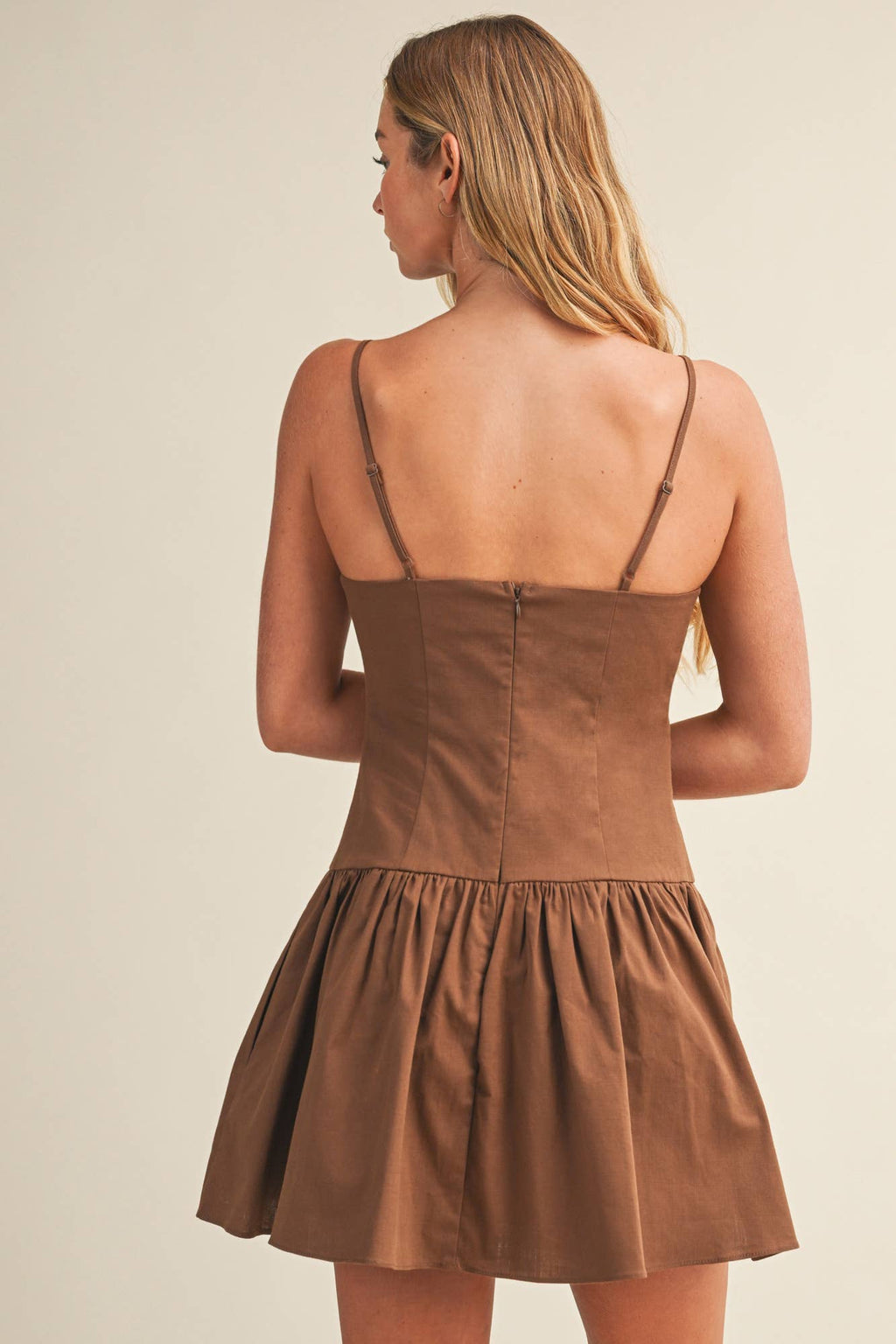 Tie-Front Flared Dress