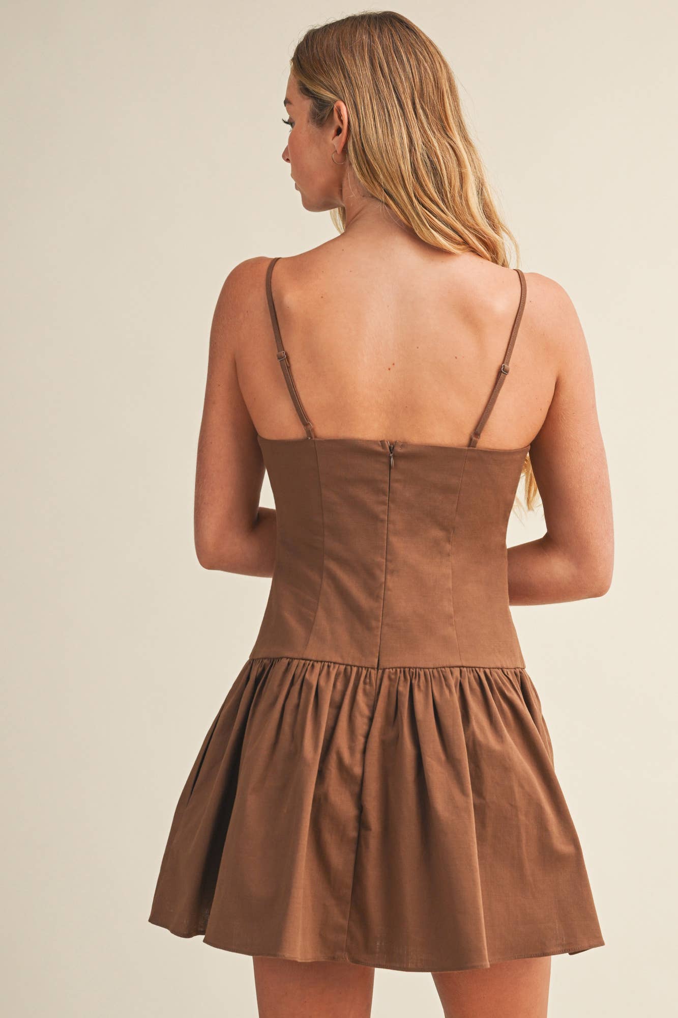 Tie-Front Flared Dress