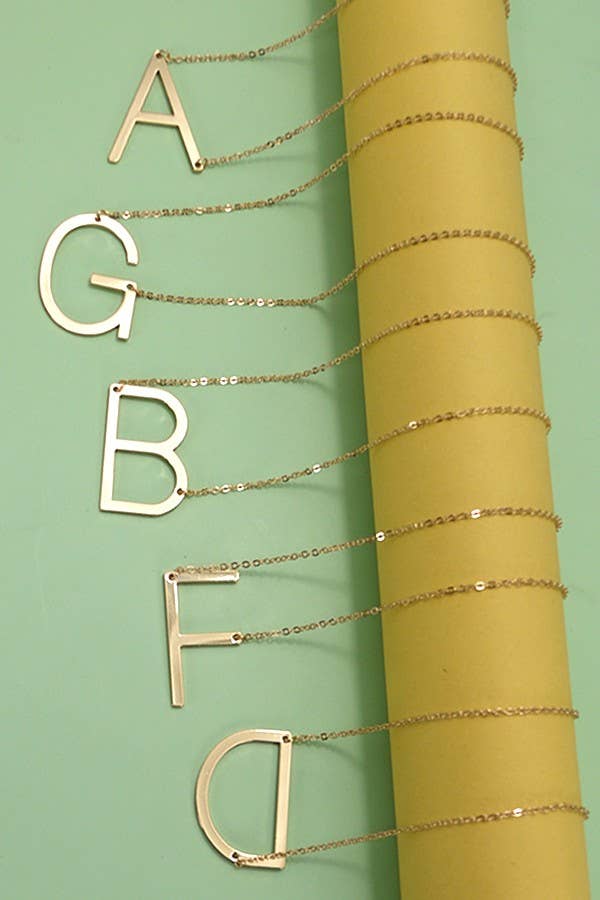 Sideways Initial Necklace